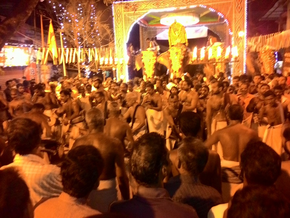 Panchavadyam of Edakkunni Uthram Vilakku in Thrissur